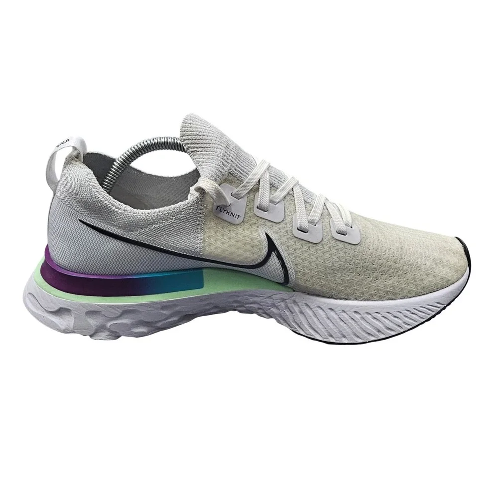 Nike‎ React Infinity Run Flyknit Platinum Tint Iridescent CD4371-102 Men's 10.5